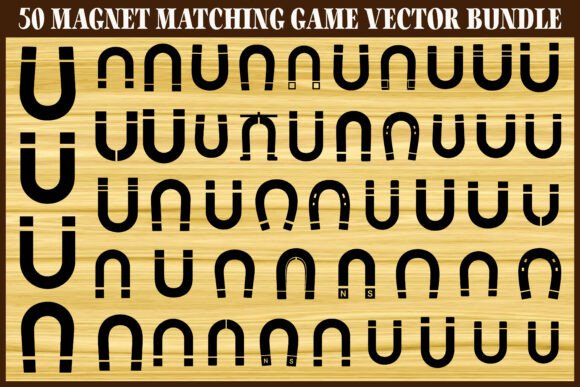 50 Magnet Matching Game Vector Bundle