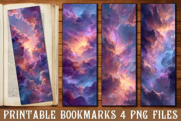 Aesthetic Galaxy Nebula Clouds Bookmark