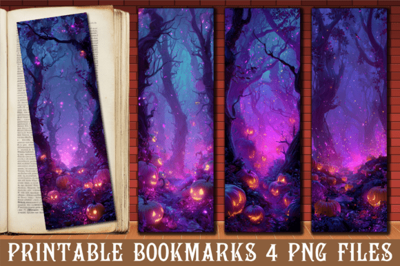 Haunted Forest Pumpkin Path Bookmark