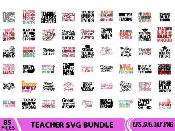 Inspirational Teacher SVG Bundle for Embroidery