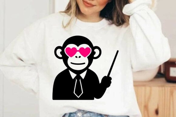 Monkey Teacher SVG PNG Clipart Vector Review