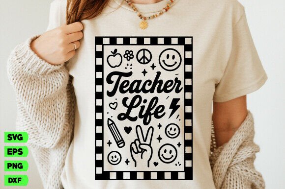 Retro Teacher Life SVG: A Versatile Embroidery Design