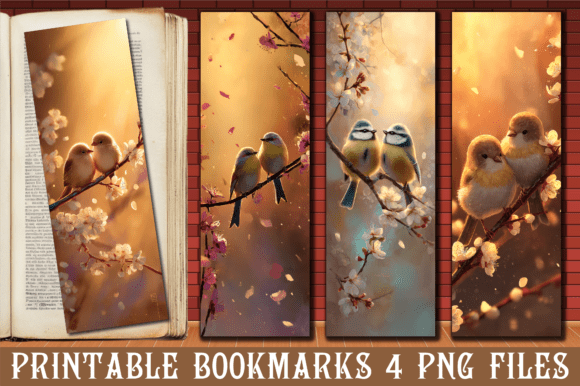 Sunset Pair Spring Bird PNG Bookmark Review