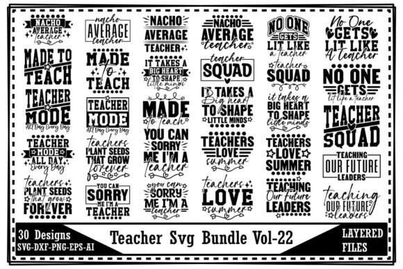 Teacher Svg Bundle Vol-22: A Versatile Design Set