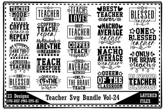 Teacher Svg Bundle Vol-24: A Versatile Design for Educators